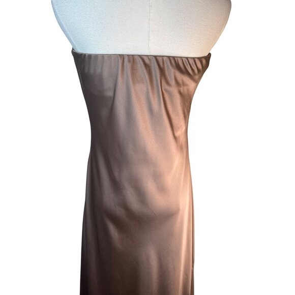 NWOT Show Me Your Mumu Large Taylor Tube Maxi Dress Dune Luxe Satin - Picture 8 of 16